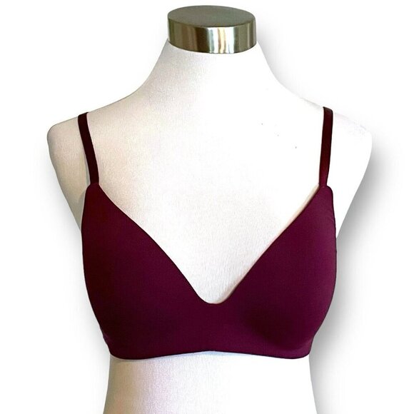 Victorias Secret 32D Bra Purple Lightly Lined Wireless T-shirt Multiway Straps - Picture 3 of 6